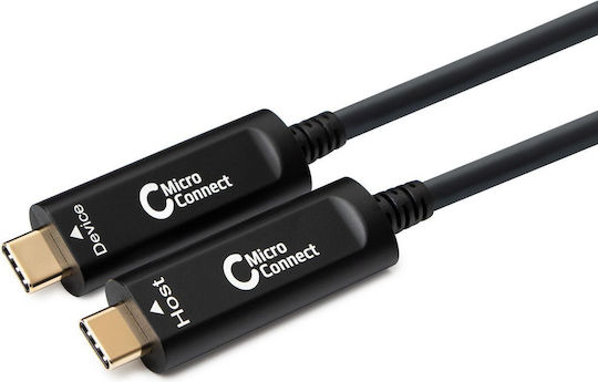 Microconnect Cablu USB 2.0 USB-C Masculin - USB-C Negru 10m MC-USB3.1CC10OP