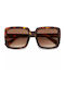 Okkia Alessia Woman Sunglasses With Brown Tartaruga Horn-Rimmed Frame And Brown Lens OK027CH