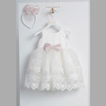 Piccolino Ecru Lace Baptism Dress 2pcs