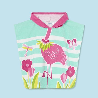 Mayoral Poncho de plajă pentru copii Flamingo Turcoaz