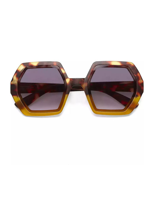Okkia Emma Women's Sunglasses with Brown Tartar...