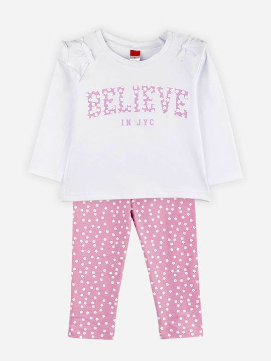 Joyce Kids' Leggings Set White