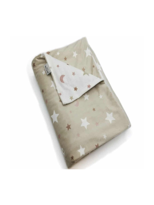 Pierre Cardin Decke Babydecken Wickeltücher für Kinderzimmer Moon Vlies Rosa Pink 80x110cm