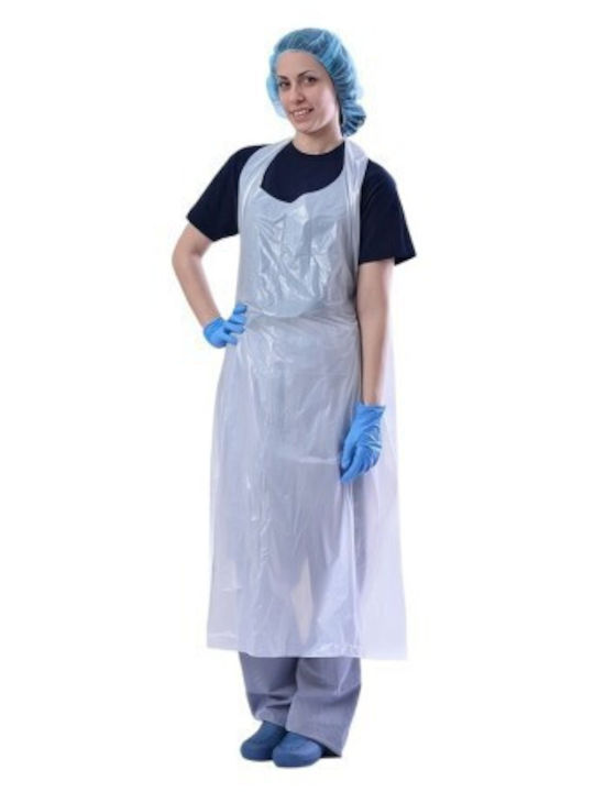 Adiavroxo (Work Aprons & Sleeves) Ποδιά Εργασίας μιας Χρήσης Λευκή Σετ 50τμχ 70210457