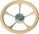 Τιμόνι Πολυουρεθάνης T9r Avorio - Inox Φ35cm