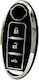 Car Key Cover Case made of with 3 Buttons for Nissan / Mercedes Benz in Black Color