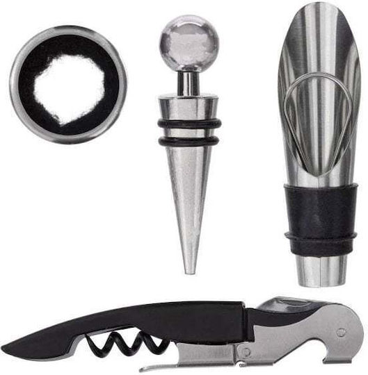 Wine opener & accessories (set of 4) S-d Limo 188942