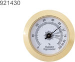 Metal hygrometer with needle 50mm - Gold