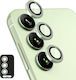 For Samsung Galaxy A15 4g/5g Enkay Hat-prince 9h Rear Camera Lens Made of Aluminum Alloy Tempered Glass Film (Lemon Green)