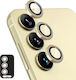 For Samsung Galaxy A15 4g/5g Enkay Hat-prince 9h Rear Camera Lens Made of Aluminum Alloy Tempered Glass Film (gold)