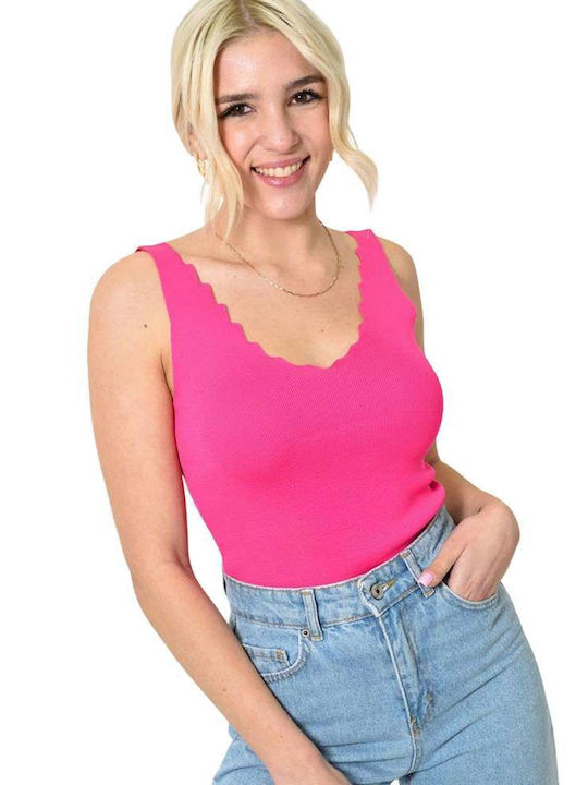 Women's Knitted Top Fuchsia 23318