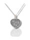 Silver plated necklace with Heart 925º "ave Maria" (code Agi 261/c-a)