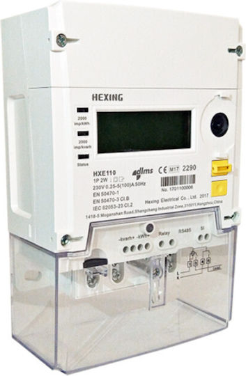 Single-Phase Kilowatt-Hour Meter Kwh Hexing Hxe110 Including Telemetry Modem - Ready for Connection