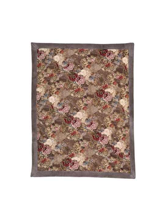 Decorative Velvet Pillow with Fur Flowers Iliadis 145x180cm 75361