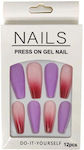 Nail Stickers In Various Designs 12 Pieces - Press-on Fake Nails