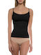 Walk Damen-T-Shirt Schwarz Bambus Slim Fit W2201