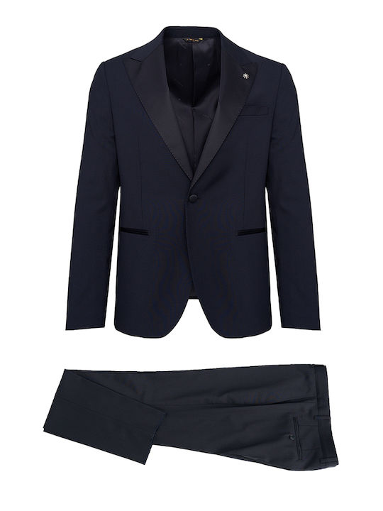 Κοστούμι Με Γιλέκο Manuel Ritz Σκούρο Μπλε Abito C-gilet 3630arw3328-240000-89