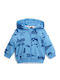 Kinder-Sweatshirt Strickjacke mit Kapuze Hellblau