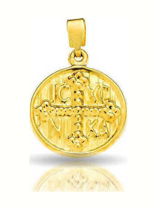 Rubini Charm Talisman Constantin Placat Cu Aur Galben 9 Carate