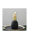 Ananas decorativ Etoile din rășină de culoare neagră. Dimensiune: 9x25cm / 520gr Sd-184b