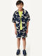 Kinder Hemd Kurzarm Navy