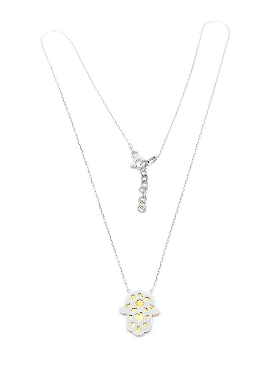 PS Silver Charm Hand Fatimé aus Vergoldet Silber
