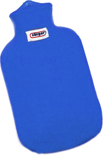 Θερμοφόρα Νερού Με Κάλυμμα Fleece 2lit Sanger - Μπλε