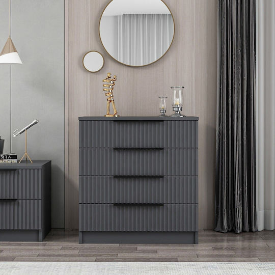 Kale Chest of Drawers 506mnr1524 72x42x77cm Anthracite