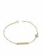 Identity Bracelet Gold 14 Carat with cross-eye