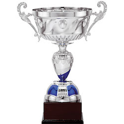 Metallic Cup With Blue Design In Plastic Base Code 3163 - 40 Cm