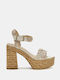 Guess Beige Sandalen Follyn Flgfonele03-natu