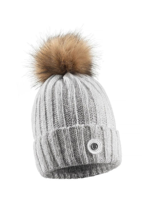 Poivre Blanc Girl Beanie W22-6182-jrgl - Grey Melange