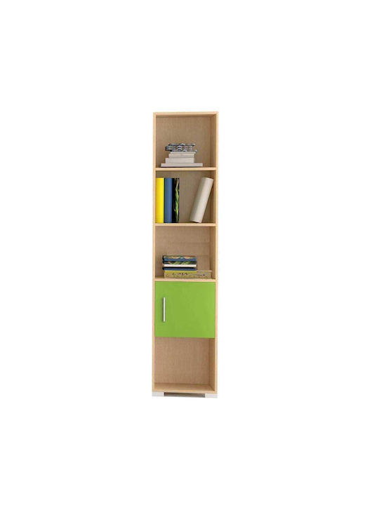 Kids Wooden Bookcase Green 39x30x179cm