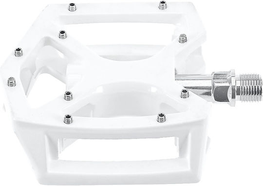 M-wave Bicycle Pedals Mtb-bmx Aluminum Sealed Bearings 9/16 White