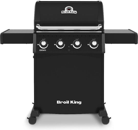 Broil King Crown 410 Ψησταριά Υγραερίου Μαντεμένιας Σχάρας 65x44εκ. με 4 Εστίες 11.4kW