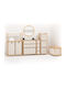 Storage Drawers F-v Tidy Made of Wood & Fabric with 4 Drawers L33xW19xH78.5cm