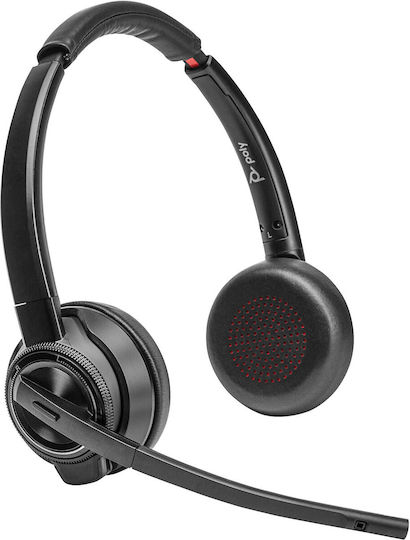 Poly Savi 8420 Ασύρματα On Ear Multimedia Ακουστικά με μικρόφωνο και σύνδεση Bluetooth