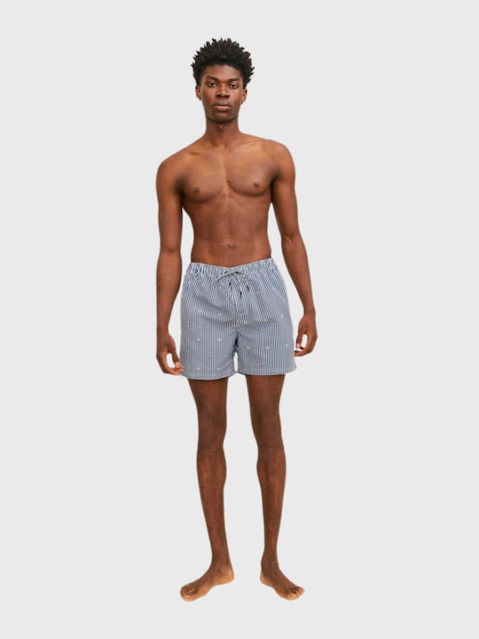Jack & Jones Fiji Swim Small Stripes - Blue - 168957-12253240-navy