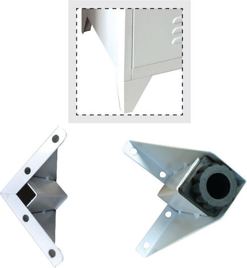 Picioare - Regulatori Metalici Vopsea Albă E600a Alb H.10cm 1buc