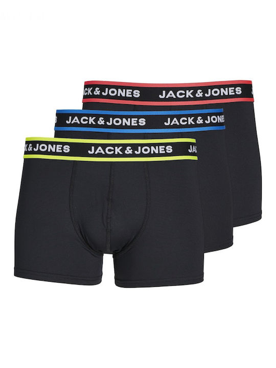 Jack & Jones Boxeri pentru bărbați Negre 3Pachet