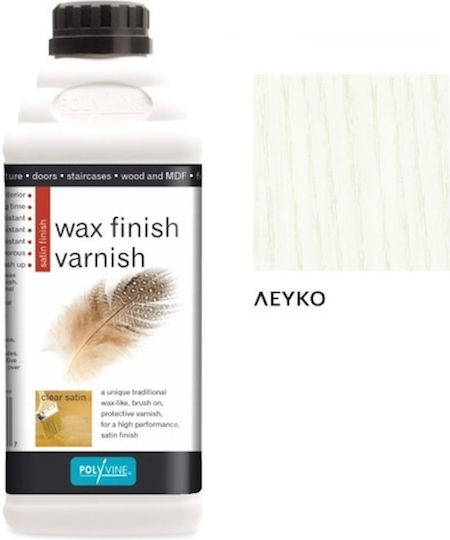 Lacuri de finisare cu ceară Lacuri de finisare Polyvine Satin Wax Finish 500ml - Alb