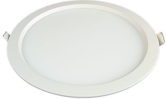 LED Panel Light / Ceiling Panel 12W Φ170 Recessed Round Slim White 230V 120° Cool White 6500K - White Dplslim12