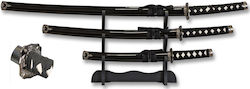 Set de Săbii Tole10 Katanas Negre, Dimensiune Totală: 46/71/95 cm, 32599 Set de Săbii Tole10 Katanas Negre, Dimensiune Totală: 46/71/95 cm, 32599