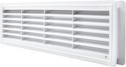 El02-127 Door Grille 115x430mm, White