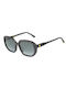 Damen Sonnenbrille mit Schwarz Kunststoff Gestell und Gray Verlaufsfarbe Linse