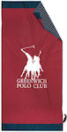 Greenwich Polo Club Essential 3873 Πετσέτα Θαλάσσης Κόκκινη 170x80εκ.