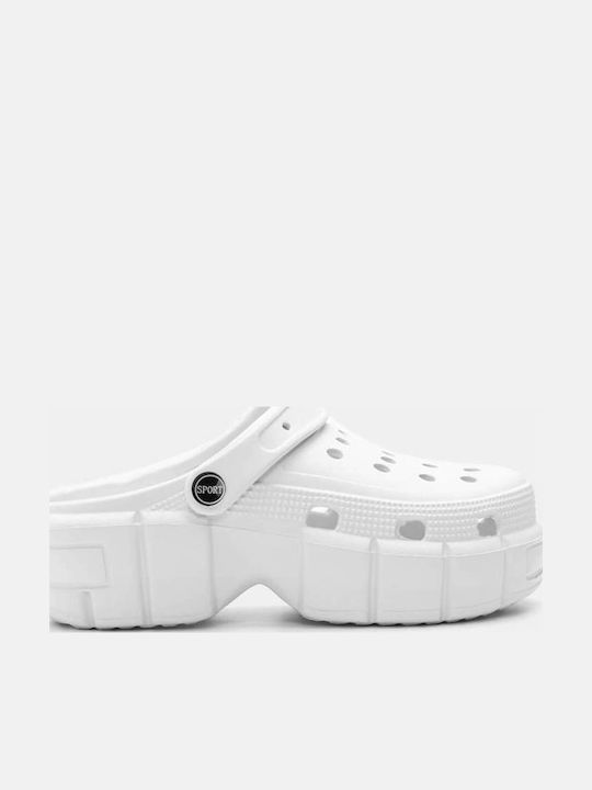 Luigi Damen Clogs Weiß
