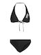 Adidas Sport Bikini Set Triangle Top & Slip Bottom with Adjustable Straps Black
