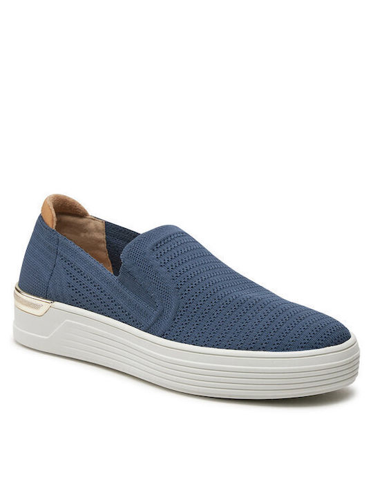 S.Oliver Women's Canvas Slip-Ons Navy Blue