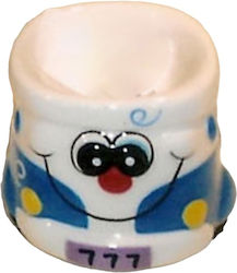 Etoile Ceramic Egg Cup "Car" in Blue Color. Dd-204a
